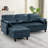 Suede Fabric Sectional Sofa W/Usb Port, Reversible L-Shaped Couch W/Storage Chaise, Modern Convertible Sofa For Living Room, Studio, Office-422870602