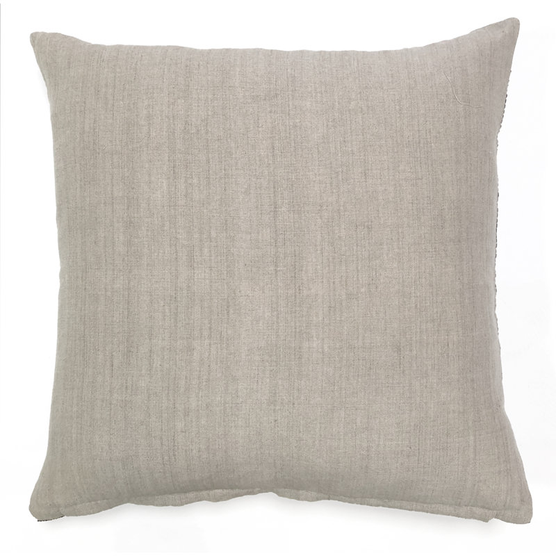 Sequined Linen Throw Pillow, Gray