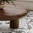 Cloud-shaped 3-legged Wooden Coffee Table, Coffee Table Walnut Finish - Organic Curved Silhouette For Modern Living Rooms