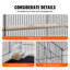 Cage à oiseaux 30 pouces, grandes cages à perruches en métal pour petits perroquets perroquets et inséparables, cage à oiseaux avec support roulant et plateau