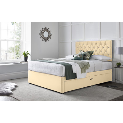 Crosslin Divan Bed with 24" Headboard on Struts
