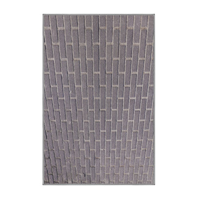 Tapis gris tissé à la machine