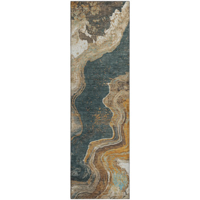Premium Machine Washable Farolt AMF1907 Abstract Rug