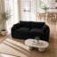 Compression Black Foam Sofas, 78.7 Inch Compact Modern Loveseat for Home