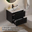 Meuble-lavabo mural 24 po avec comptoir d'évier, robinet et bonde d'évier, armoire flottante-1607637431