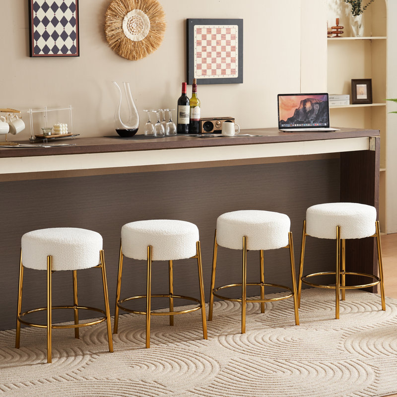 Tabouret de bar Kynlee, Blanc, Tabouret de bar (siège d'une hauteur de 30 po), 2