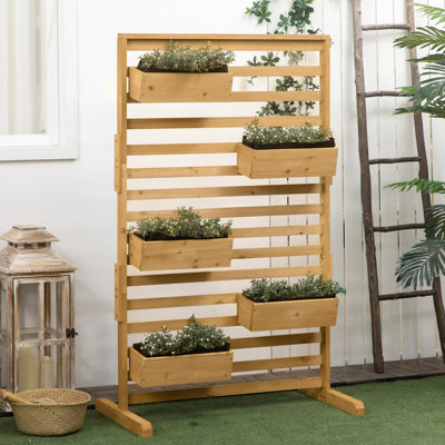 Alexjandro Wood Weather Resistant Plant Stand