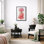 Œuvre d'art de bouteille de parfum rose, chambre à coucher, impression sur toile encadrée