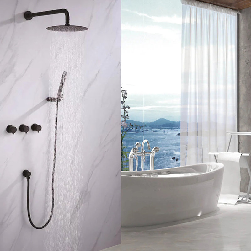 Système de douche complet avec valve brute Elin