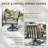 5 Piece Outdoor Dining Set Swivel Chairs With Faux Woodgrain Dining Table-1403777375