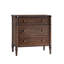 Table de bout en bois massif cannelé à 3 tiroirs l 28 po avec prises de courant Hoai-1187375896