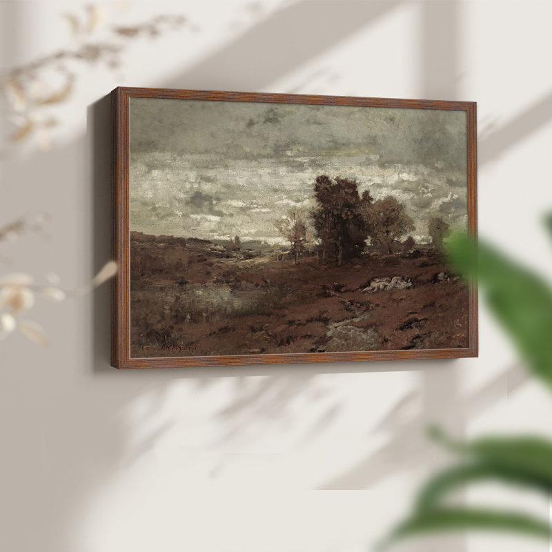 Paysages rétro-DLxxix-impression encadrée - réversible, Noyer, H 22 po x l 28 po