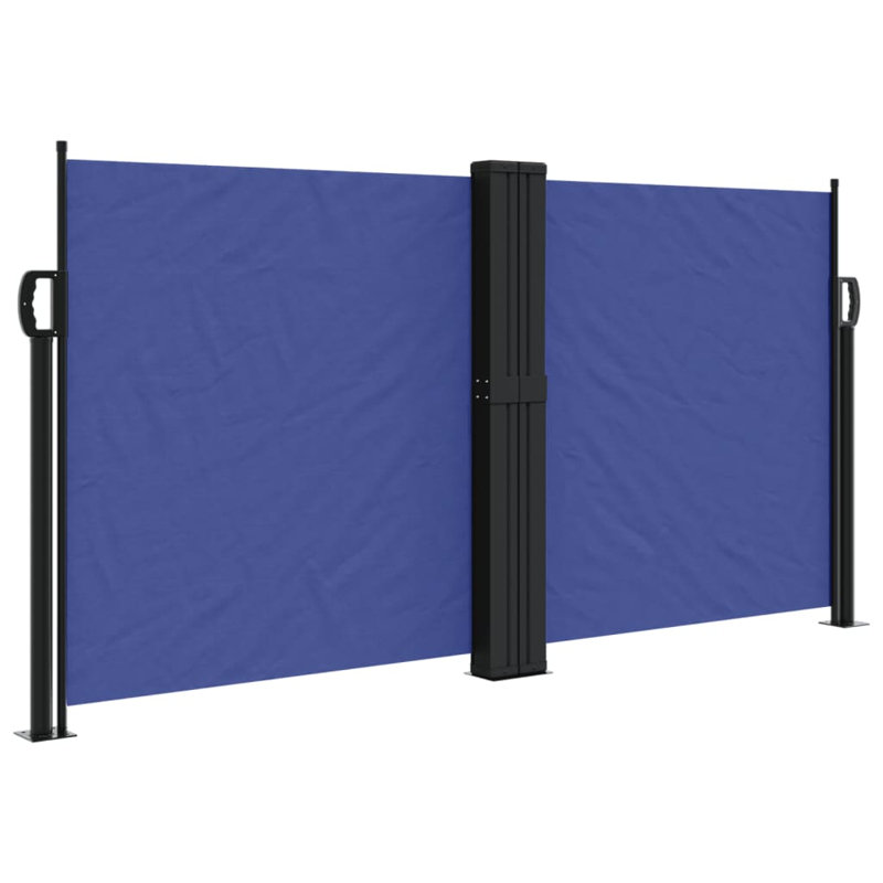 Symple Stuff Retractable Side Awning, Blue, 120cm H x 1200cm W