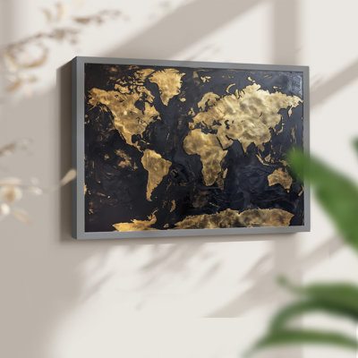 Map Series-VII -Framed Print - Restickable