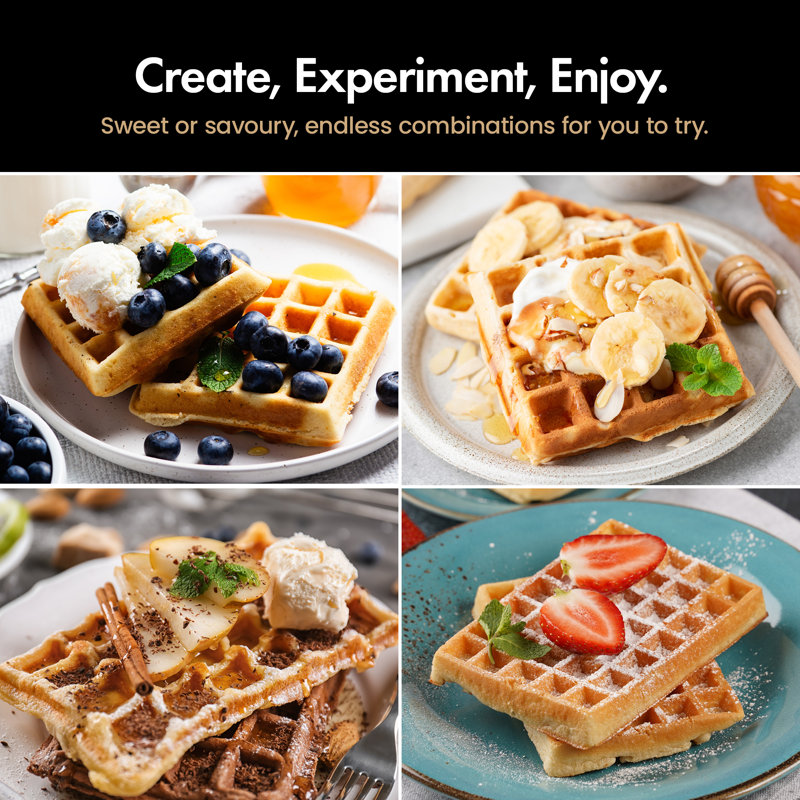 VonShef 25.4cm Belgian Waffle Maker