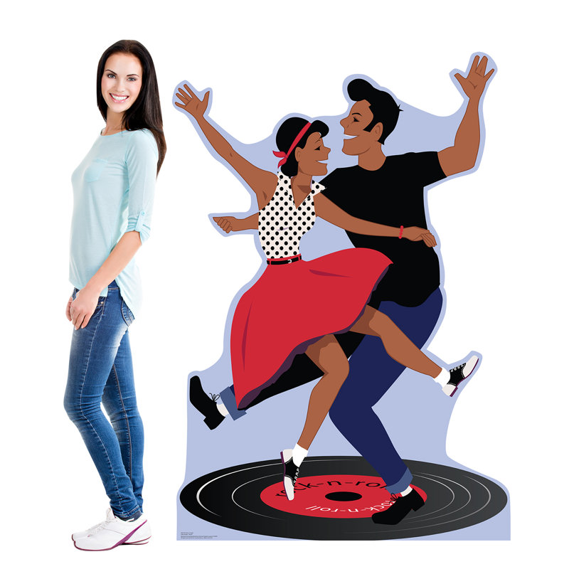 65'' Retro Dance Couple Cardboard Standup Decor
