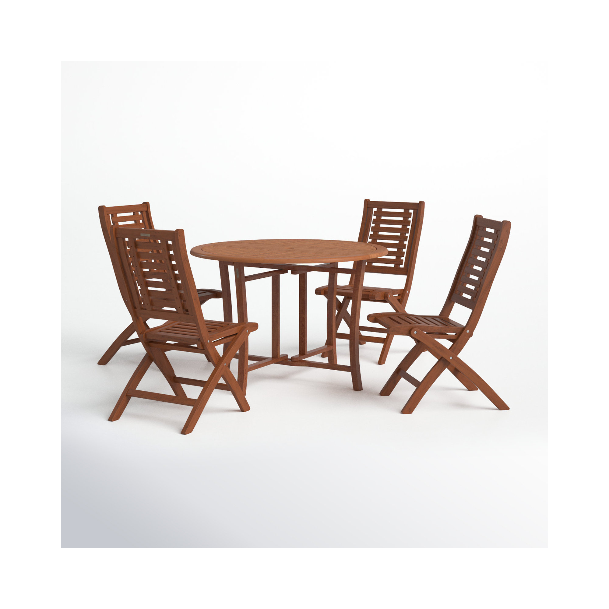Kinsler Brazilian Eucalyptus 5 Piece Dining Set, 43"