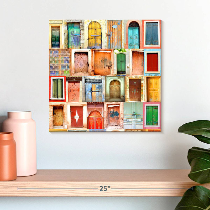 Portes marocaines rétro Lilie, H 16 po x l 16 po