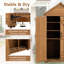 Armoire de garage rustique avec 3 tablettes amovibles et une conception de remise extérieure