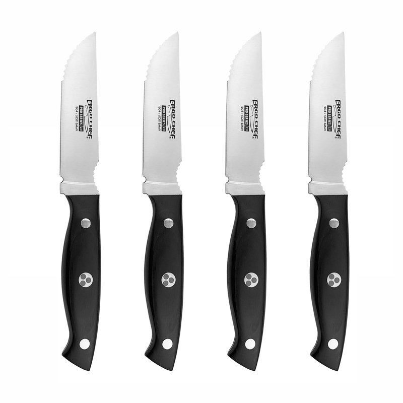Ergo Chef 4 Piece High Carbon Stainless Steel Steak Knife Set