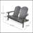 Durable Acacia Wood Adirondack Loveseat With Slat-Back Design For Outdoor Comfort And Style-1885676469