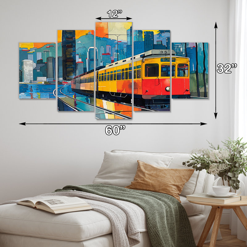 Train to hong kong Pop Art II - ensemble d'art mural hong kong