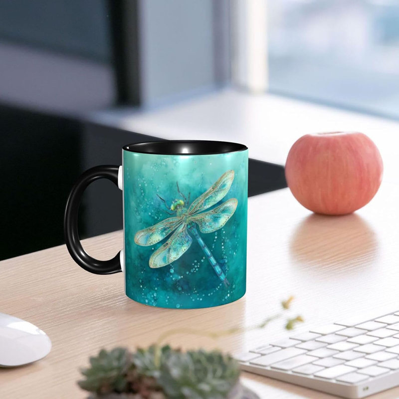Dragonfly Coffee Mug Novelty Tea Cup Ceramic Mugs 11oz