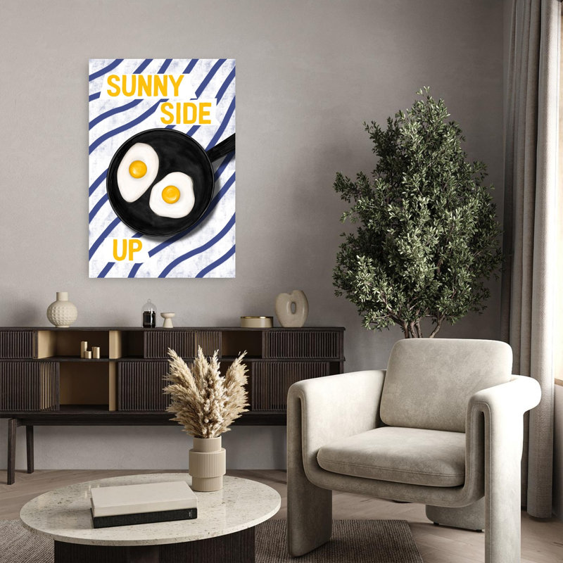 «Sunny Side Up Eggs», art mural classique, H 36 po x l 24 po