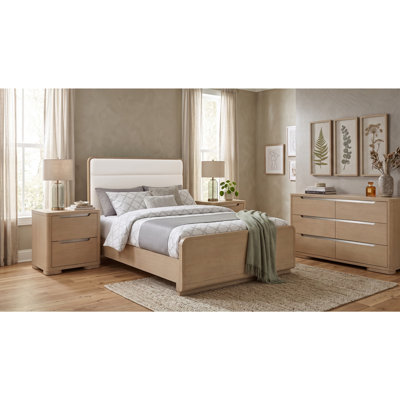 Lennox Light Elm Queen 4-piece Bedroom Set