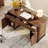  Office Furniture Set: 59In Modern Executive Desk With Charging Station And Drawers And Two 72In Tall Bookcases With 3 Tiers And 4 Cabinets,Office Furniture For Work Study-499657303