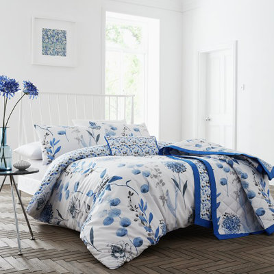 Dartmouth Cotton Blend Floral Duvet Cover Set with Pillowcases