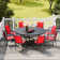 8 Person Patio Dining Set with 53" Round Metal Dining Table and 8 Stackable Textilene Chairs