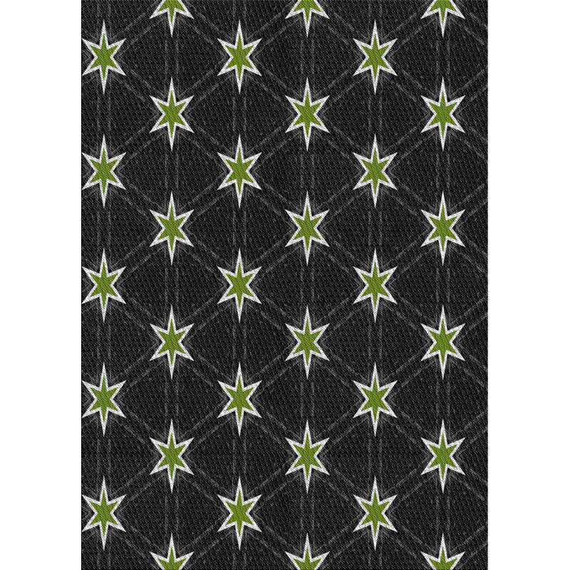 Tapis noir tissé à la machine, Rectangle 4 pi x 6 pi