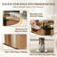 Table de salle à manger ronde en verre trempé de 35 po, pieds en acier inoxydable, pouvant accueillir 2 à 4 personnes, petite table ronde brune foncé pour les restaurants et les appartements