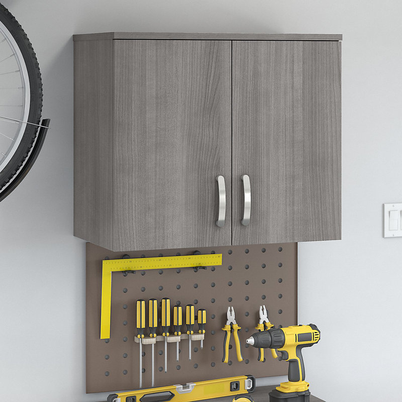 Armoire murale universelle H 24 po x l 28 po x P 16 po Garage, Gris platine