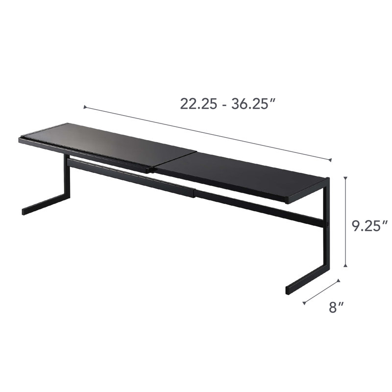Modern Black Steel Expandable Kitchen Support Rack - Large