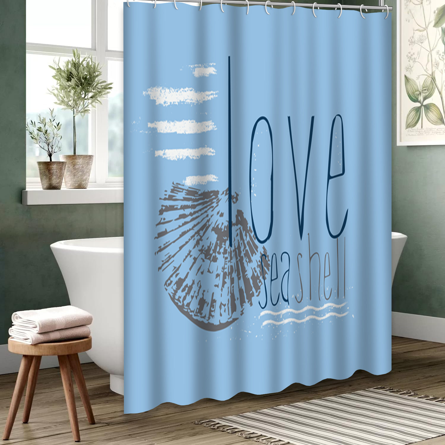 Seaside Shells Shower Curtain NCU0DDK2500