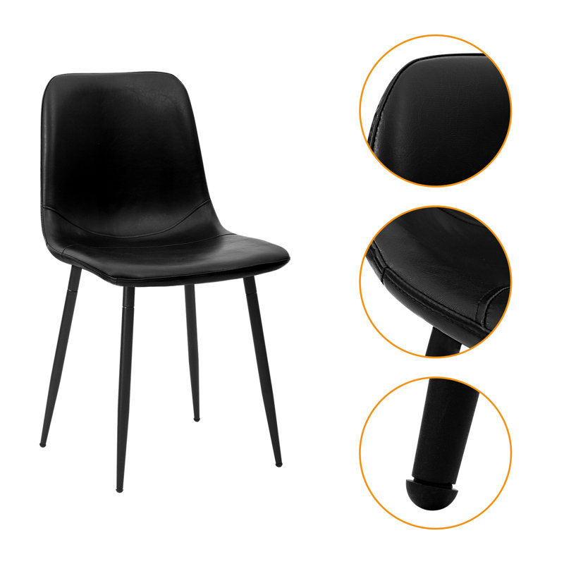 Chaise d'appoint Deniss en noir