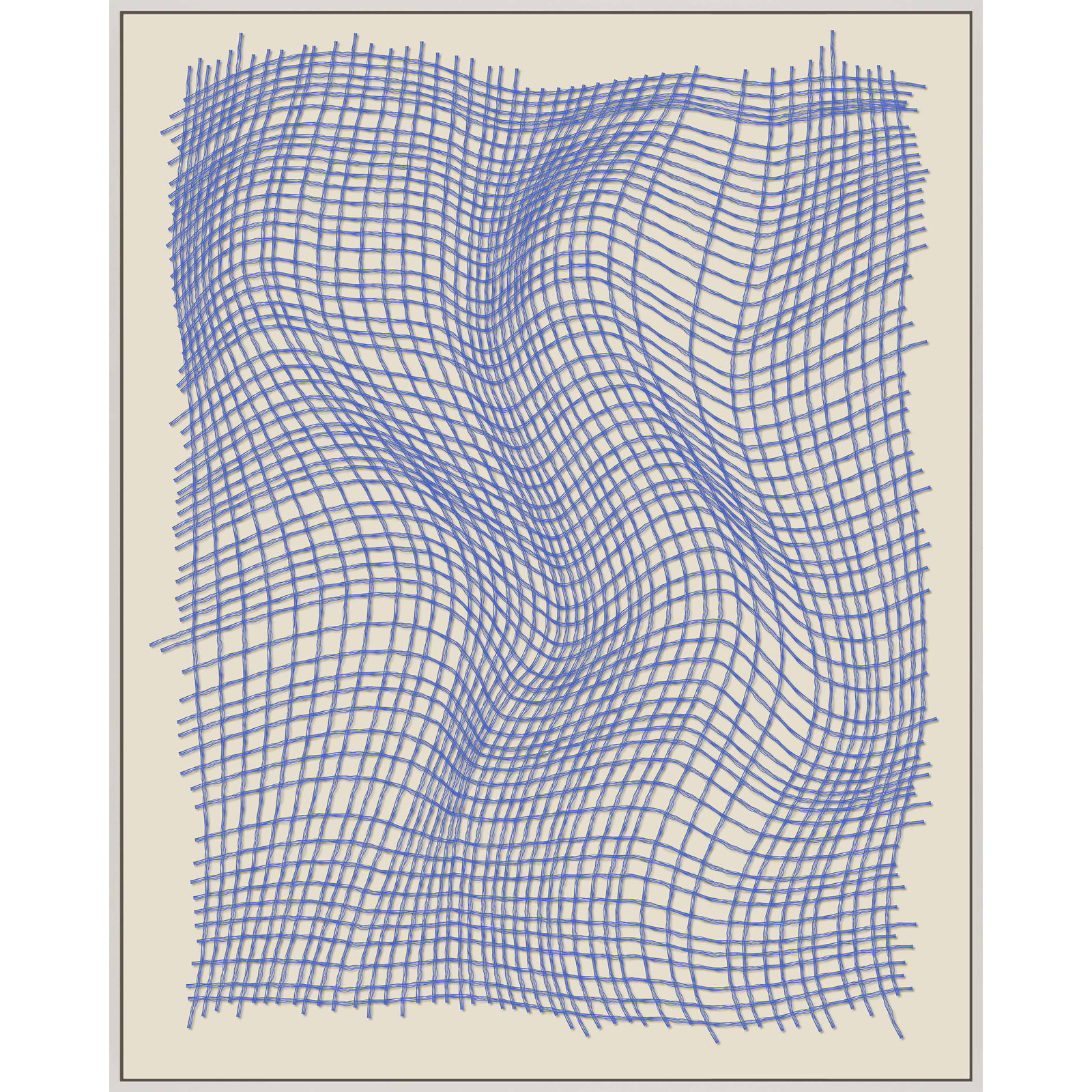 Netting 3 Print by Jacques Pilon, White Single Structure Framed Canvas, 30" H x 24" W x 1.25" D