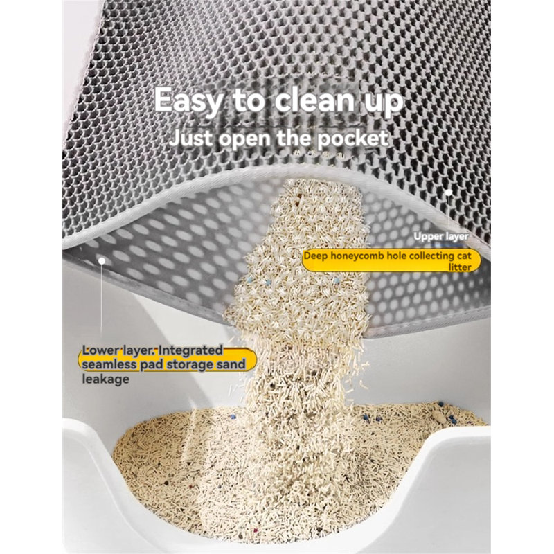 Plastic Litter Mat, 0.3" H x 17.71" W x 11.81" D