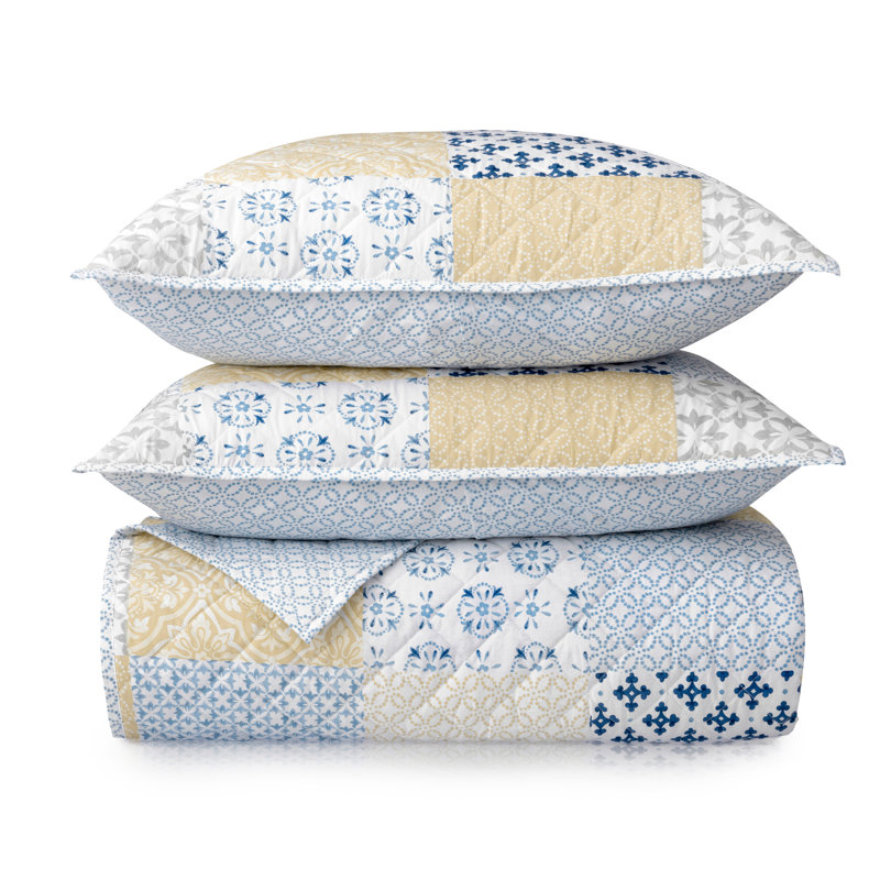 Ensemble de courtepointe 3 pièces Multi Standard, Courtepointe très grand + 2 très grandes taies d