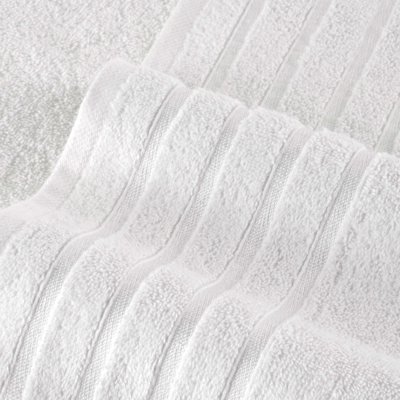 Elegant Comfort 4 Lines Viscose Stripe 6-Piece Premium Towel Set - 100% Turkish Cotton High Absorbent Luxury Bathroom Towels – Includes 2 Washcloths, 2 Hand Towels And 2 Bath Towels Set
