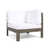 Coussin blanc / cadre gris