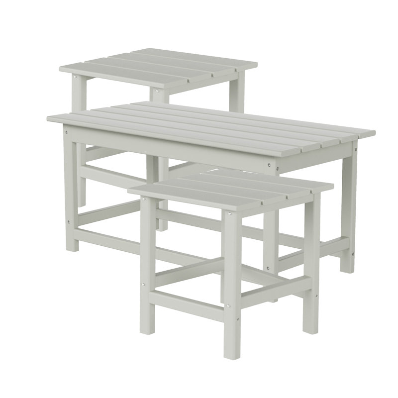 Table d'appoint et table basse Alger, Gris clair