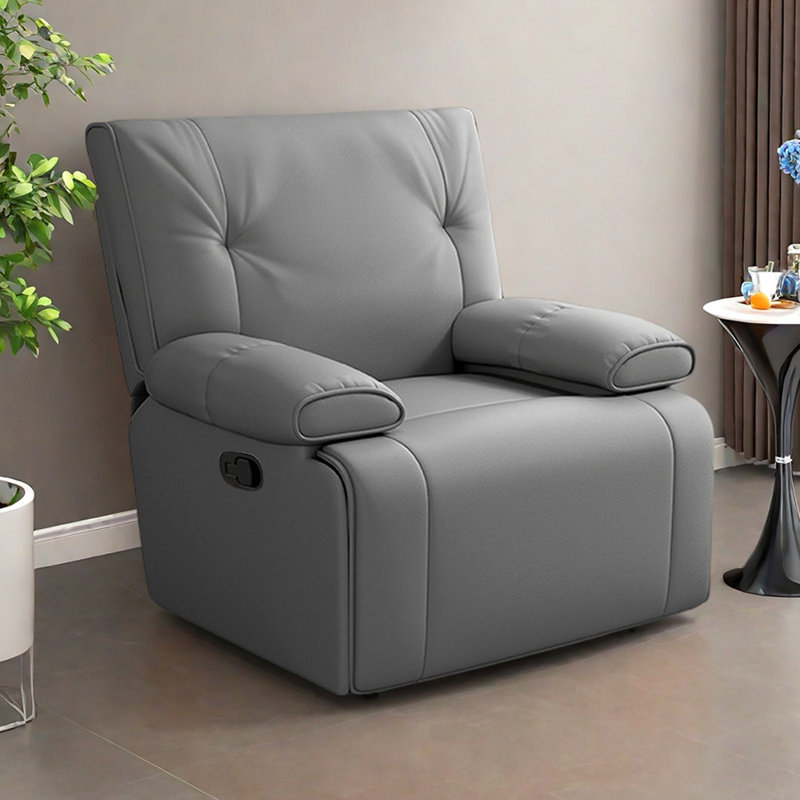 Fauteuil inclinable réglable en similicuir multifonctionnel, Gris foncé