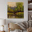 «Beautiful Summer River Green Landscape I» - Décoration murale en bois champêtre-67466962-67466963