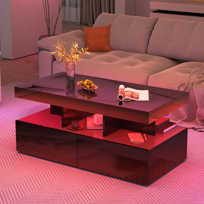 Beauville Coffee Table With Storage, Black