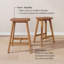 Tabouret à hauteur de comptoir rembourré Beryl (24 po) - paquet de 2, similicuir pacane / caramel-96615123-96615134-96615132