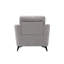 Chaise en tissu tissé gris clair Callie-121647609