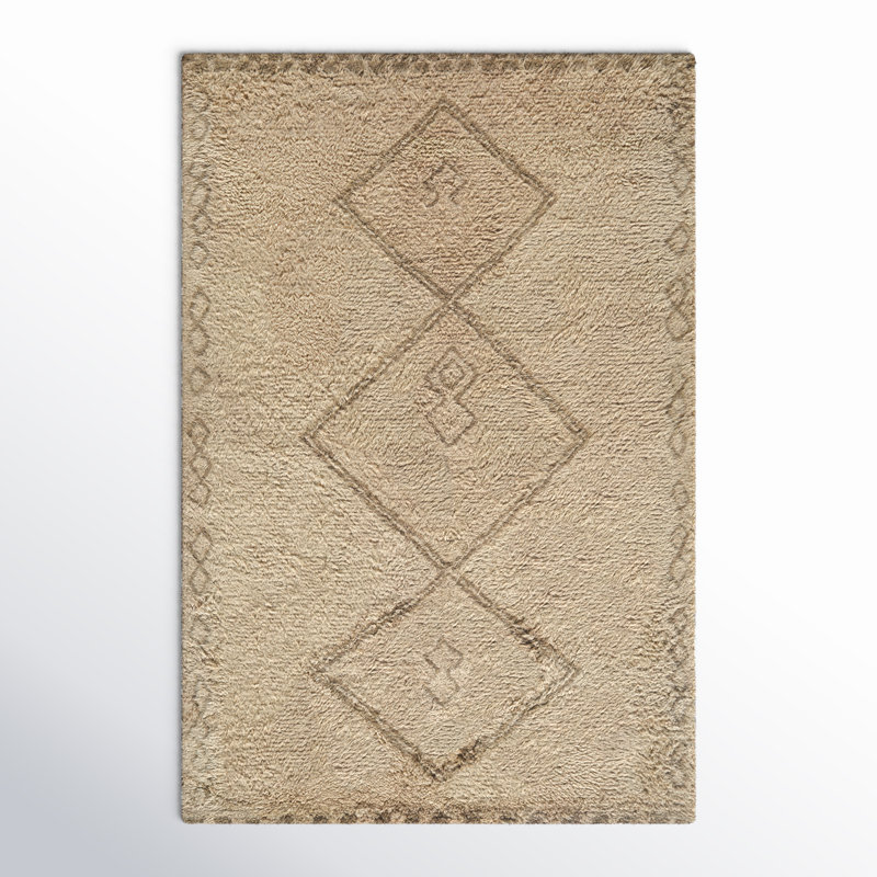 Tapis fait à la main Lovenais, Rectangle 5 pi x 7 pi 6 po